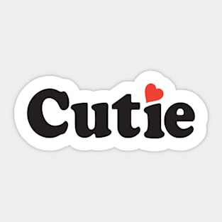 Hello Cutie Red Heart Cutie BoomBoomInk Sticker